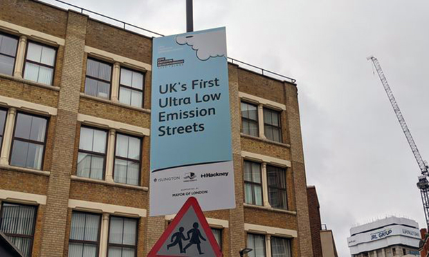Ultra Low Emission Streets sign